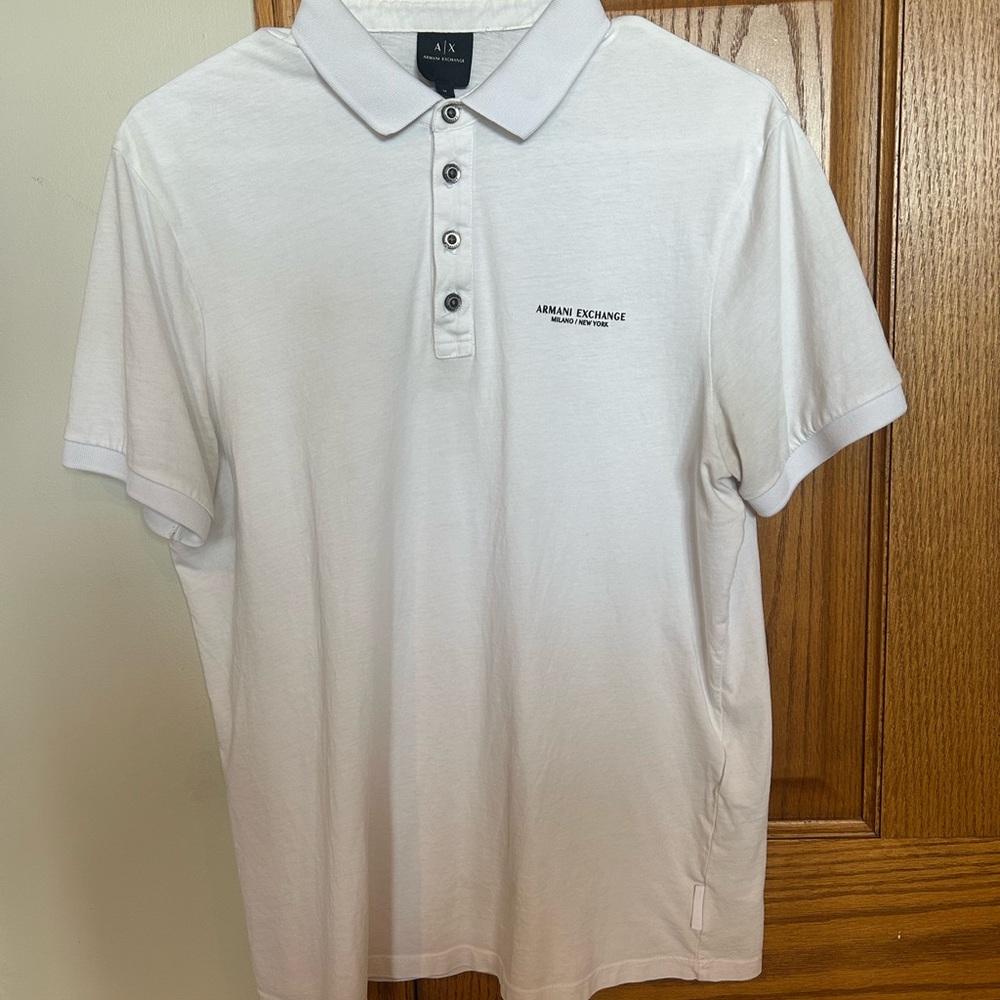 Armani Exchange White Men's Polo Shirt